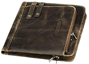Distressed Leather Folio, Distressed Leather Zippered Portfolio Calculator