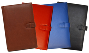 British Tan, Red, Blue, Black Jr Leather Portfolios